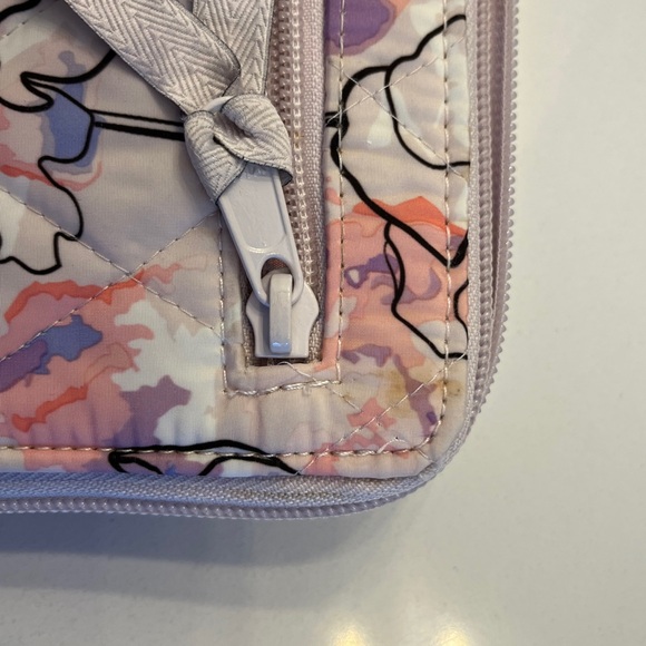 Women’s Vera Bradley floral wallet pink purple white gray - Picture 5 of 11